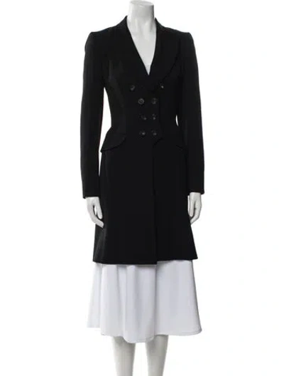 Pre-owned Alaïa Wool Trench Coat In Black