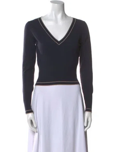 Pre-owned Alaïa Wool V-neck Sweater In Gray