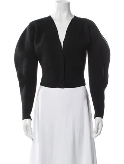 Pre-owned Alaïa Wool V-neck Sweater In Gray