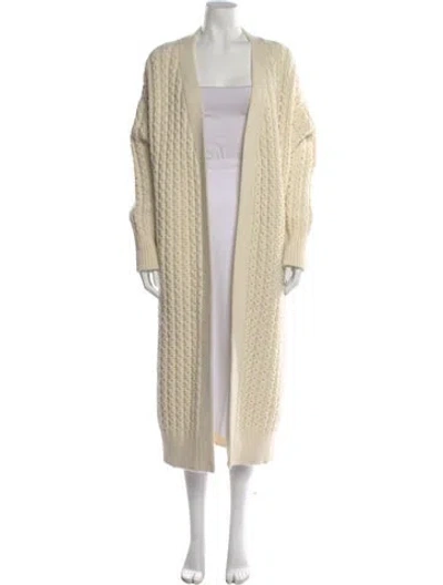 Pre-owned Alaïa Wool V-neck Sweater W/ Tags In Neutral