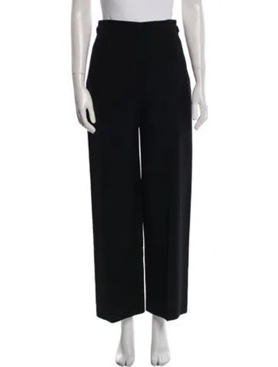 Pre-owned Alaïa Wool Wide Leg Pants In Blue