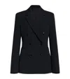 Alaïa Wool-blend Cinched Blazer In Black