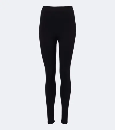 Alaïa Wool-blend Leggings In Black