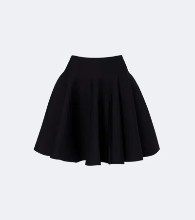 Alaïa Wool-blend Miniskirt In Black