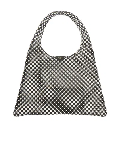 Alaïa Woven Leather Hobo Shoulder Bag In Black