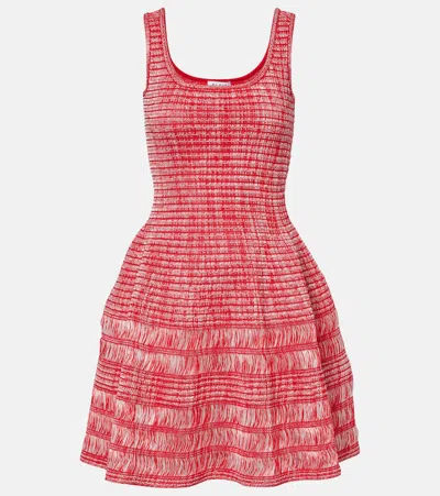 Alaïa Woven Minidress In Red
