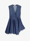 Alaïa Deep Stone Denim Wrap Dress Clothing
