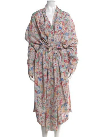 Pre-owned Alaïa X César Vintage 1985 'impression Compression' Midi Length Dress In Multi