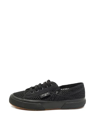 Pre-owned Alaïa X Superga Lace-up Sneakers In Black