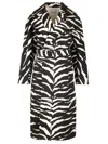 Alaïa Zebra Denim Trench Coat Skirts White