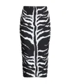 Alaïa Zebra-print Pencil Skirt With Cutout Detail In Black