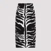 Alaïa Zebra-print Pencil Skirt With Cutout Detail In Blanc Noir