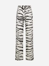Alaïa Zebra-print Jeans In Cream,black
