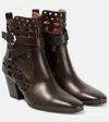 Alaïa Ziggy Vienne Leather Ankle Boots In Black