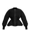 Alaïa Zipped Bomber Jacket In Black