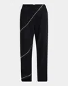 Alaïa Womens Noir Alaia Spiral Two-patch-pockets Wide-leg High-rise Denim-blend Trousers In Noir Alaia