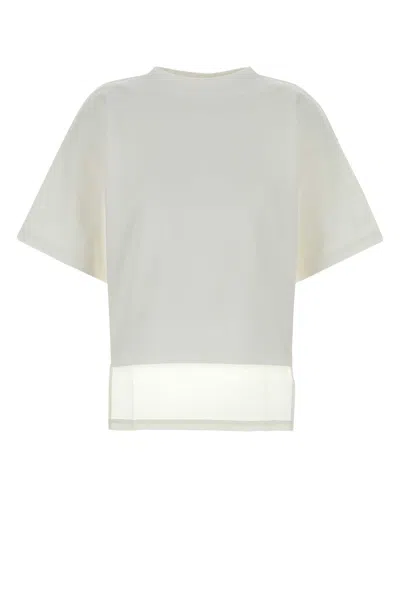 Alaïa Alaia-inspired Cotton-blend T-shirt In White