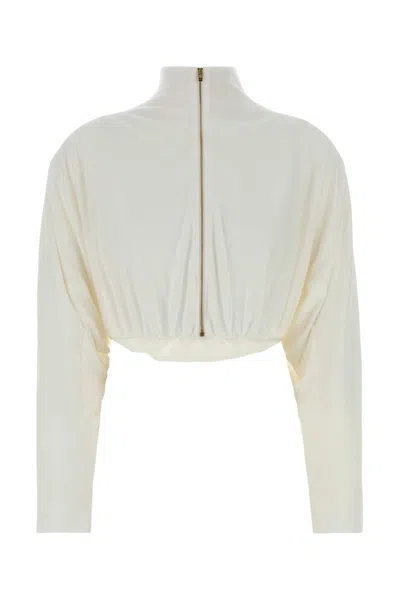 Alaïa Alaia-inspired Viscose-blend Jacket With Satin-soft Lining In White