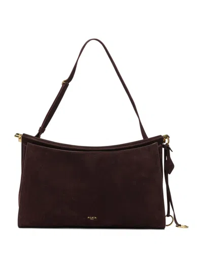 Alaïa “le Click Pocket 35”中号单肩包 In Brown