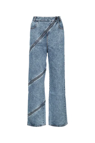 Alaïa Alaia-style Spiral-detail Pants For Women In Bleuneige