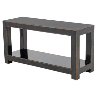 Pre-owned Alain Delon Maison Jansen Attr. Black Lacquered Console Table