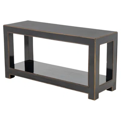Pre-owned Alain Delon Maison Jansen Attr. Black Lacquered Console Table