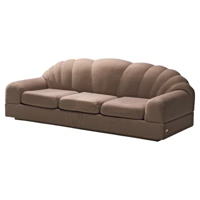 Pre-owned Alain Delon "salon" Three Seat Sofa In Taupe Upholstery In Brown