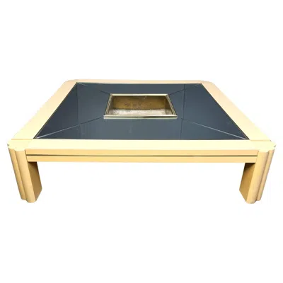 Pre-owned Alain Delon Vintage Lacquer Coffee Table By  For Maison Jansen, 1970s In Sand
