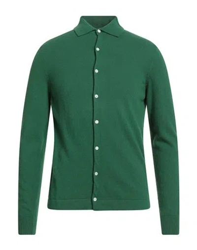 Alain Fracassí Man Cardigan Green Size 40 Merino Wool, Cashmere