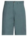 Alain Fracassí Man Shorts & Bermuda Shorts Pastel Blue Size 30 Cotton In Blue