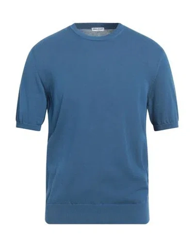Alain Fracassí Man Sweater Blue Size 42 Cotton