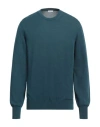 Alain Fracassí Man Sweater Deep Teal Size 42 Cotton In Green