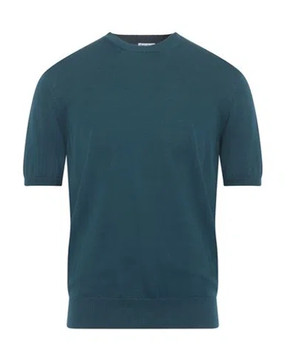 Alain Fracassí Man Sweater Deep Teal Size 42 Cotton In Green