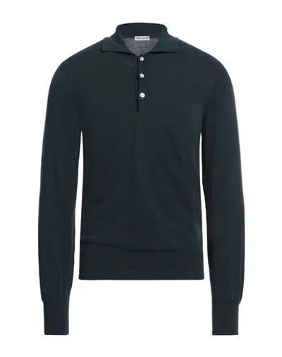 Alain Fracassí Man Sweater Navy Size 38 Cotton In Navy Blue