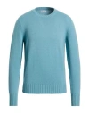 Alain Fracassí Man Sweater Turquoise Size 38 Cashmere In Multi