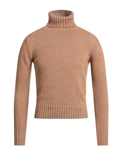 Alain Fracassí Man Turtleneck Orange Size 34 Cashmere