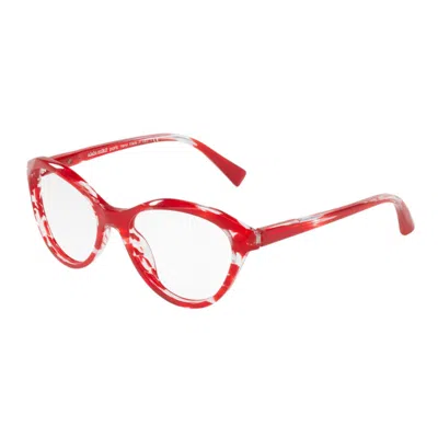 Alain Mikli 3076 Vista Cat-eye Frame Sunglasses With Translucent Red Acetate In Gray