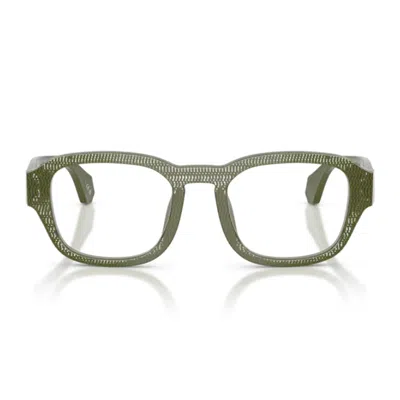 Alain Mikli A03512m 0654 Verde Oliva A Puntini Glasses In Green