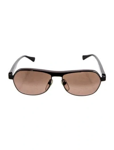 Pre-owned Alain Mikli Aviator Gradient Sunglasses In Black