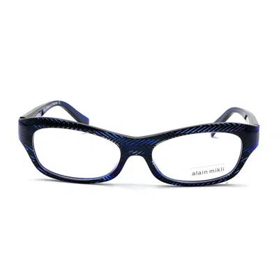 Alain Mikli Blue Al1010 Acetate Rectangular Sunglasses
