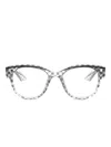 Alain Mikli Check-pattern Glasses In Gray