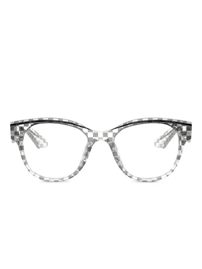 Alain Mikli Check-pattern Glasses In Gray