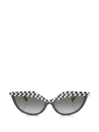 Alain Mikli Checkerboard-pattern Sunglasses In Black