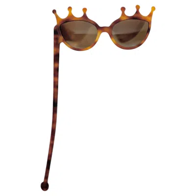 Pre-owned Alain Mikli Corinne Cobson  Seashell Resin Sunglasses In Brown