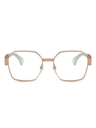 Alain Mikli 几何镜框眼镜 In Brown