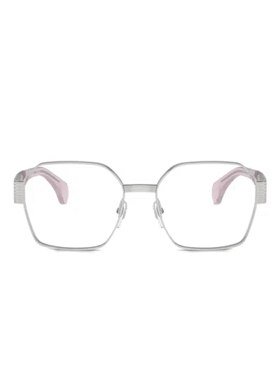 Alain Mikli 几何镜框眼镜 In Silver