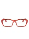 Alain Mikli Geometric Frames In Red