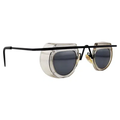 Pre-owned Alain Mikli Mint Vintage  4102 Translucent Mirror Lenses 1990's Handmade France In Black