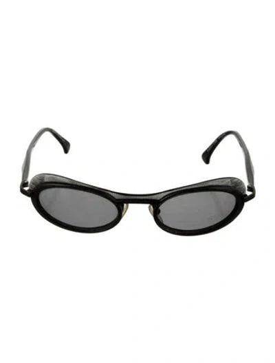 Pre-owned Alain Mikli Narrow Tinted Sunglasses In Black