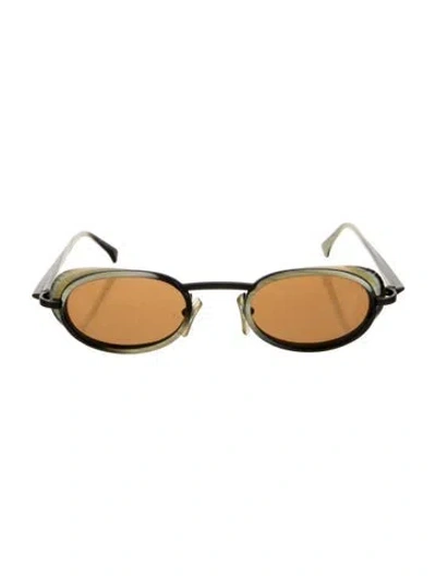 Pre-owned Alain Mikli Narrow Tinted Sunglasses In Neutrals